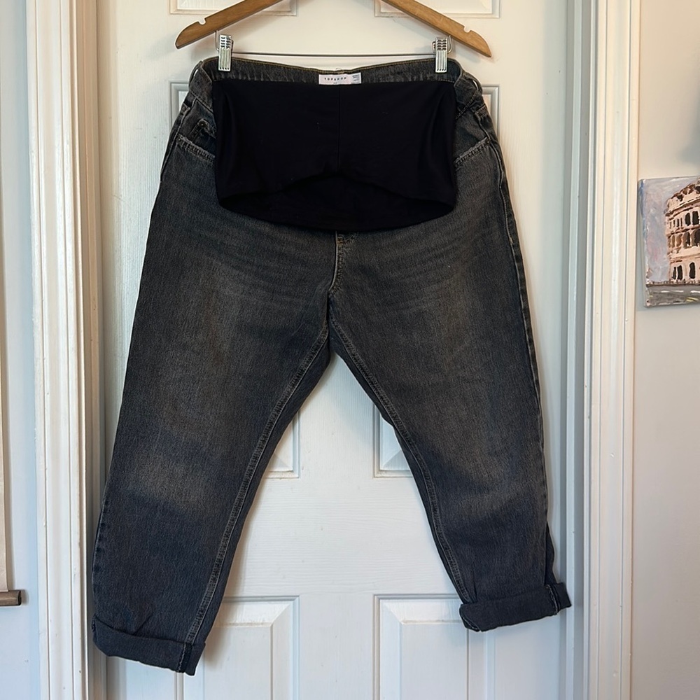 Top shop maternity mom jean black size 32